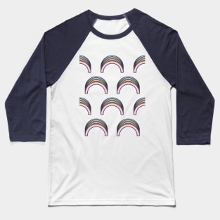 retro pastel rainbows pattern Baseball T-Shirt